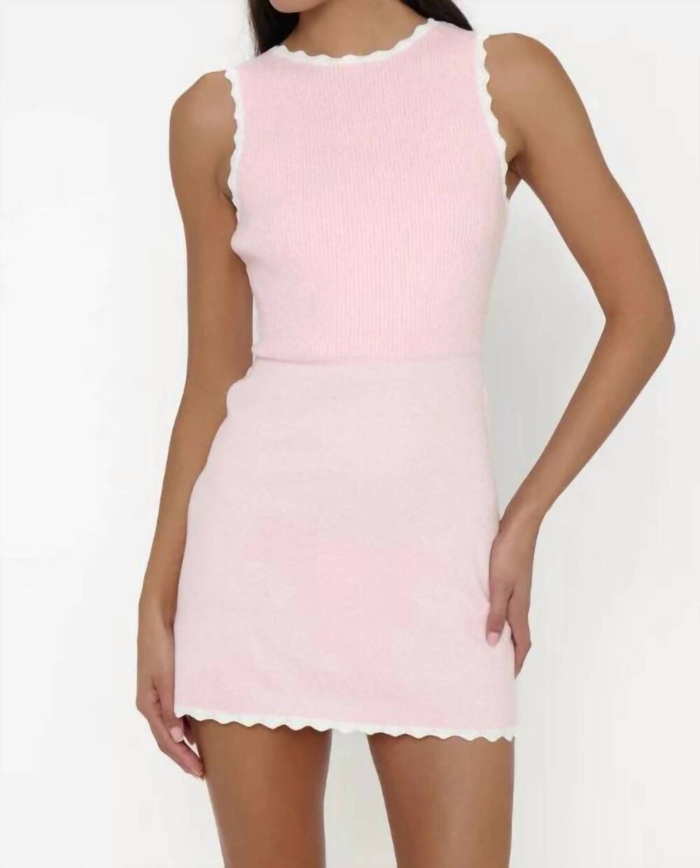 NEW SHOW ME YOUR MUMU cora mini dress in taffy pink knit
